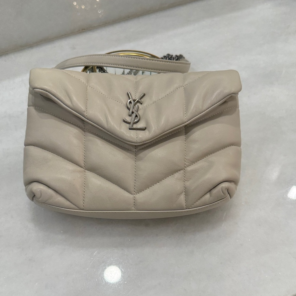 Yves Saint Laurent Beige Quilted crossbody Bag